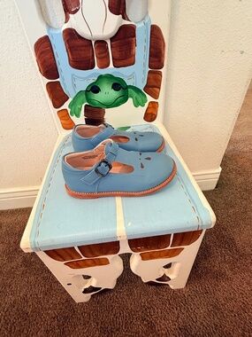 Blue Mary Jane shoes